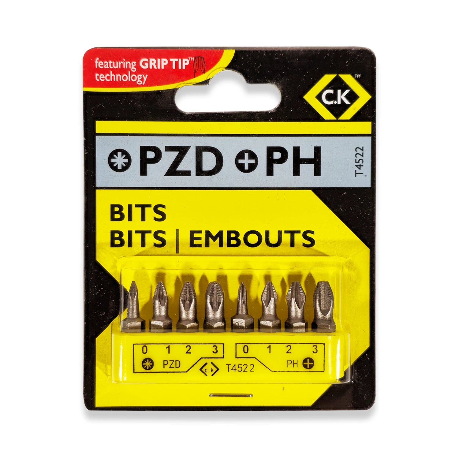 CK Tools Screwdriver Bit Clip Set - 8 Piece PH / PZ Screwdriver Bits T4522