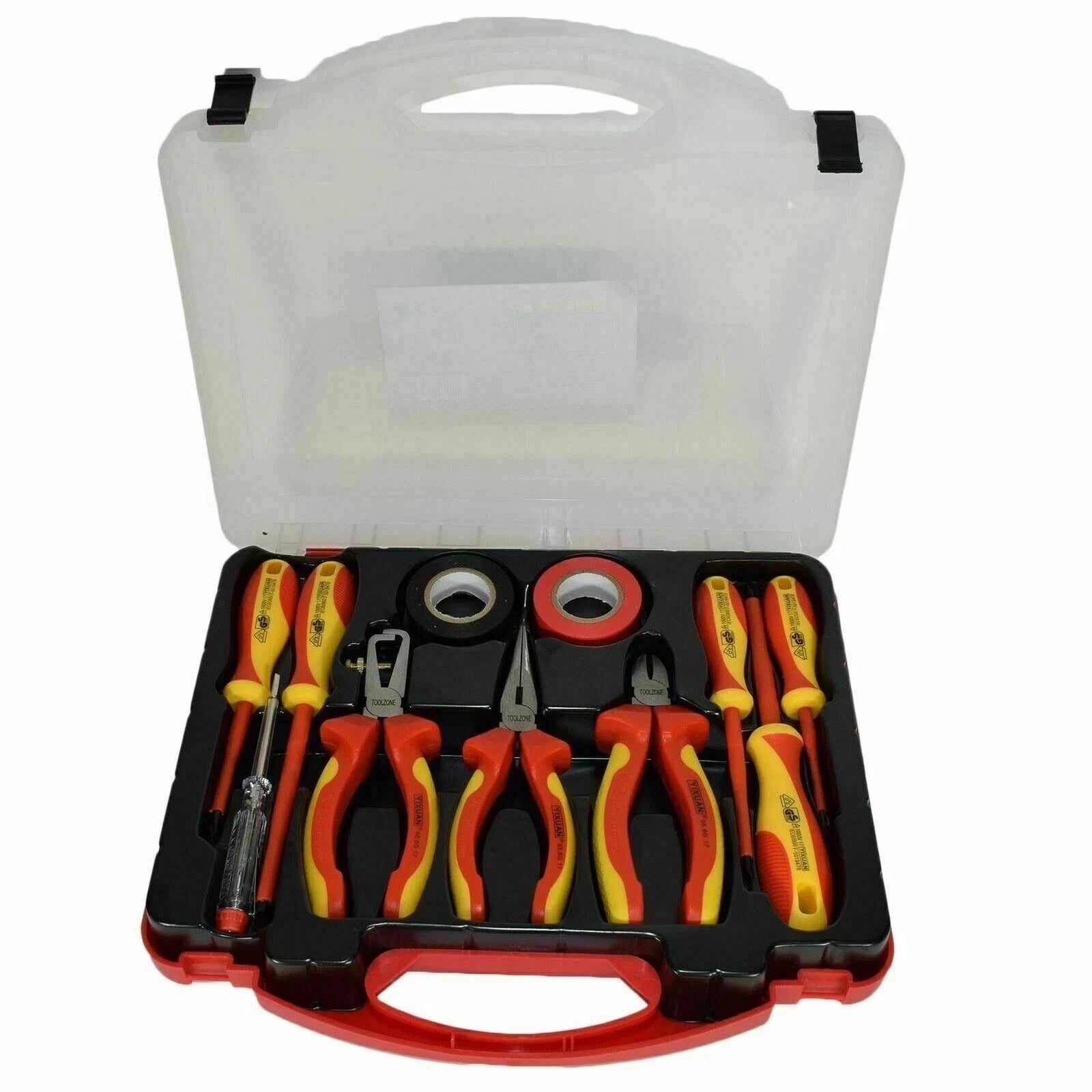Quality 11PC Electricians Screwdriver Set Tool Electrical Fully Insulated & Case