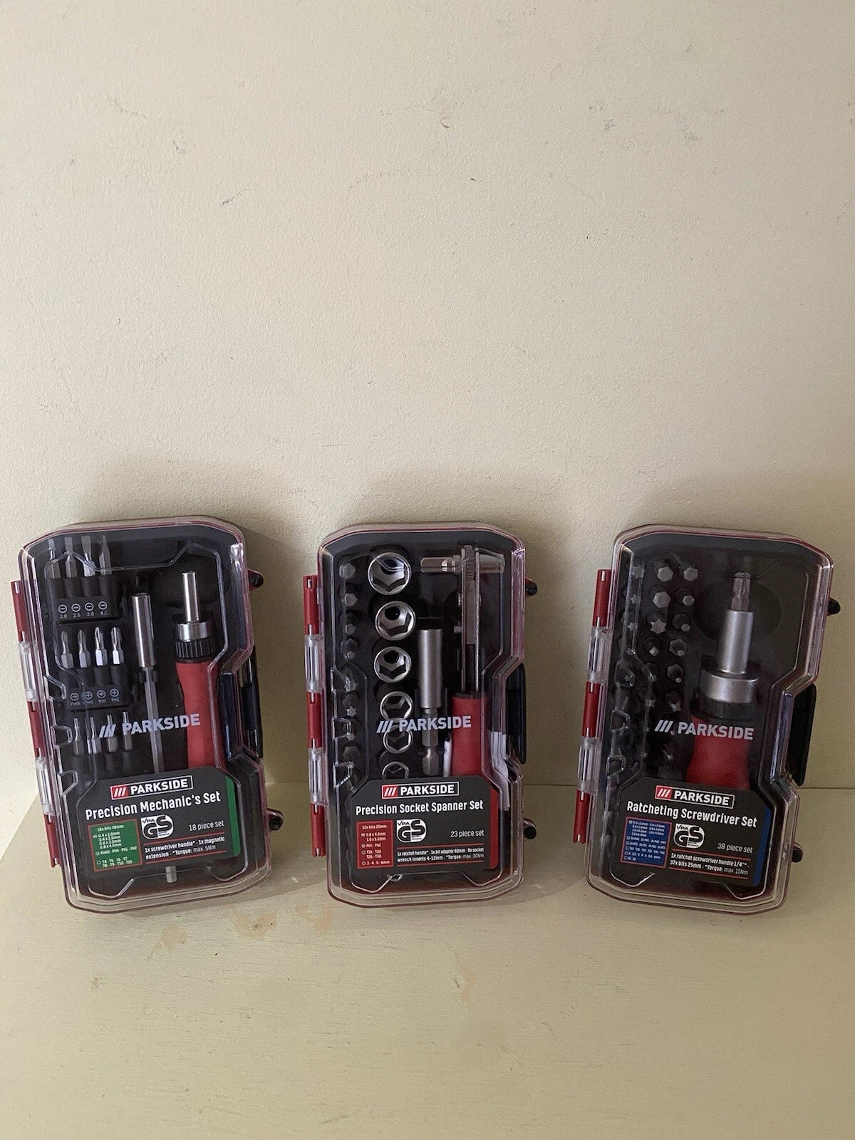 Parkside Precision Mechanic's or Socket Spanner Set, Ratcheting Screwdriver Set