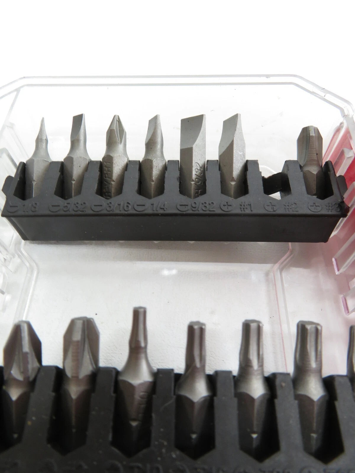 HYPER TOUGH 37 PIECE SCREWDRIVER BIT SET W/ CASE - MISSING 3 PIECES - USED **