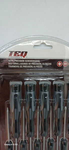 TEQ Correct - 10 Pc Precision Screwdriver Set - Phillips Slotted Torx - TQ416
