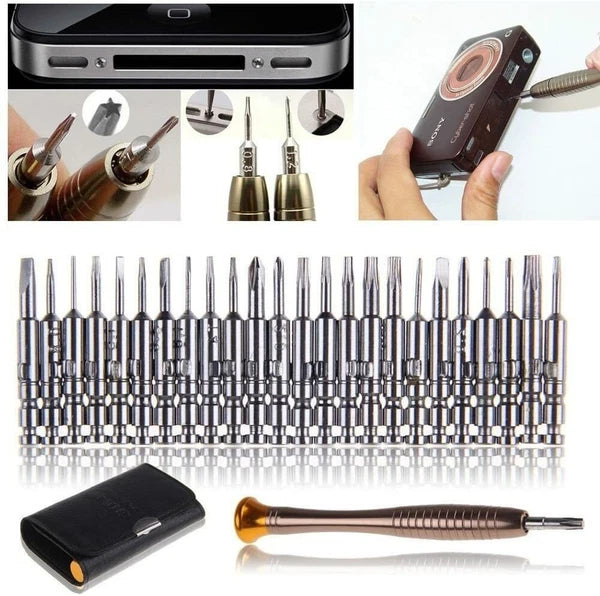Small Mini Precision Screwdriver 25 Pcs Set Magnetic Bits Phones Watch Jewelry