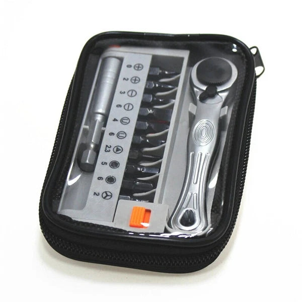 Screwdriver Bit Portable Two-Way Ratchet Compact Set Tool Phillips Screwdriver