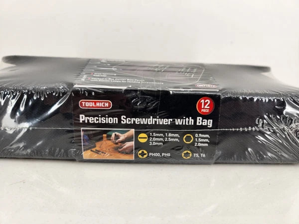 Sealed TOOLRICH 12 Piece Precision Screwdriver With Bag #DR71872 Brand New
