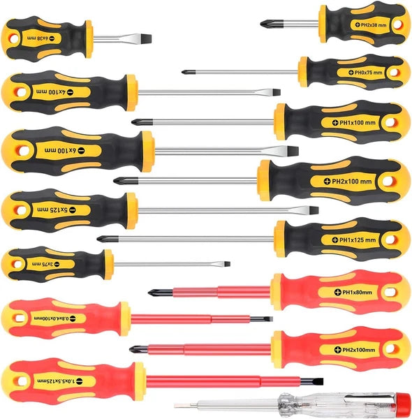 Amartisan 10-Piece Magnetic Screwdrivers Set, 5 Phillips and 5 Slotted Tips Prof