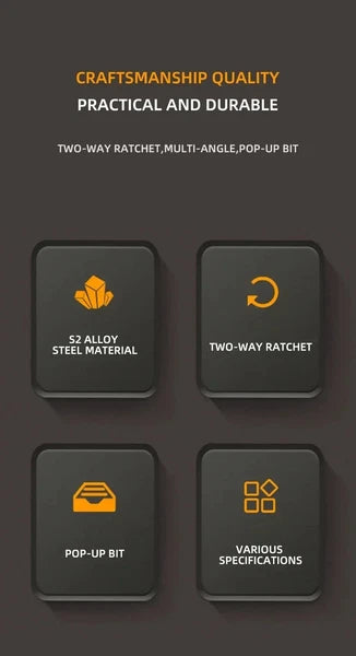 Mini Ratchet Screwdriver Precision Multi Magnetic S2 Bit Household Multi-purpose