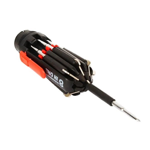 Multifunction 8 In1 Screwdriver Craftsman Repair Tools Set Kit W/ LED Light Tool