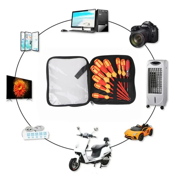 Magnetic Screwdriver Set Insulated Phillips Slotted Bits Electrician Hand Tools-