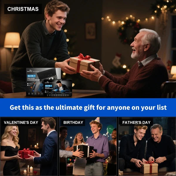 Small Precision Screwdriver Set 64-piece with Torx Triwing Pentalobe Electron...