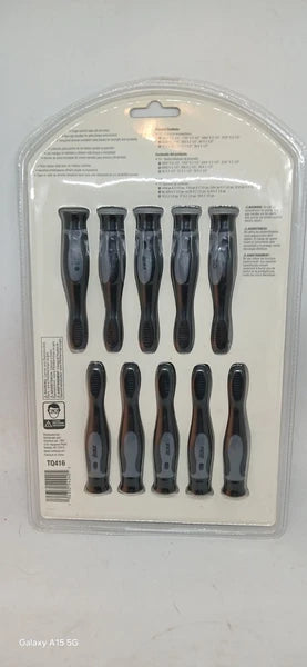 TEQ Correct - 10 Pc Precision Screwdriver Set - Phillips Slotted Torx - TQ416