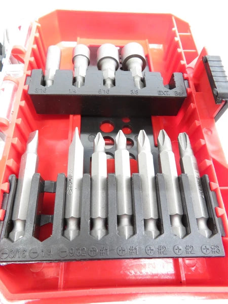 HYPER TOUGH 37 PIECE SCREWDRIVER BIT SET W/ CASE - MISSING 3 PIECES - USED **