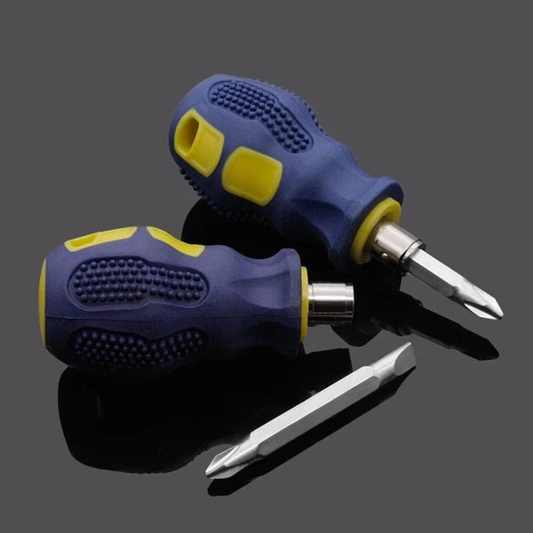 Clear Plastic Soft Grip Screwdriver Set Slotted /Phillips Head Small Screwdriver