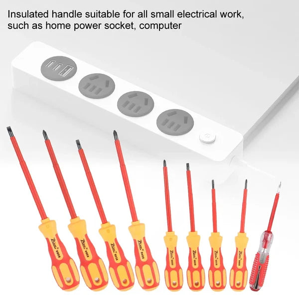 Magnetic Screwdriver Set Insulated Phillips Slotted Bits Electrician Hand Tools-