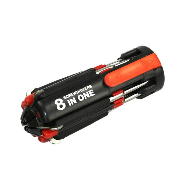 Multifunction 8 In1 Screwdriver Craftsman Repair Tools Set Kit W/ LED Light Tool