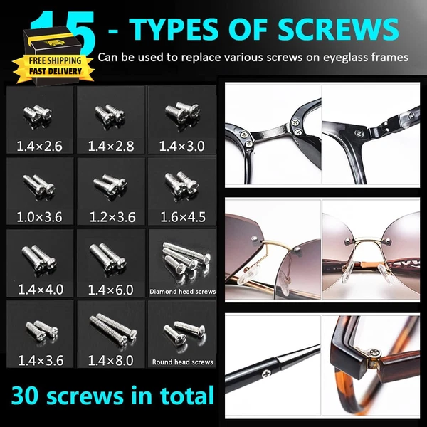 Eye Glass Repairing Kit, 25-In-1 Small Precision Screwdriver Set, Magnetic Mini