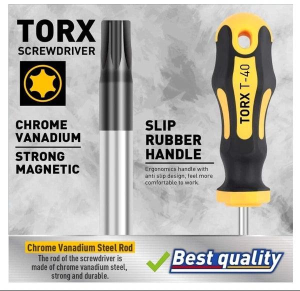 Amartisan 12-Piece Magnetic Torx Screwdrivers Set Magnetic Torx Driver Star Scr