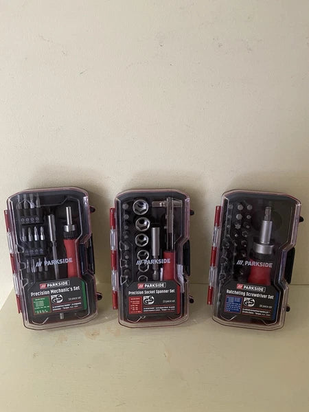 Parkside Precision Mechanic's or Socket Spanner Set, Ratcheting Screwdriver Set