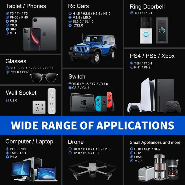 Small Precision Screwdriver Set 64-piece with Torx Triwing Pentalobe Electron...