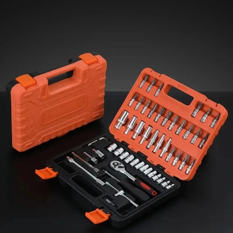 53pcs Ultimate Auto Mechanic Tool Kit - Premium Ratchet Torque Wrench Diverse