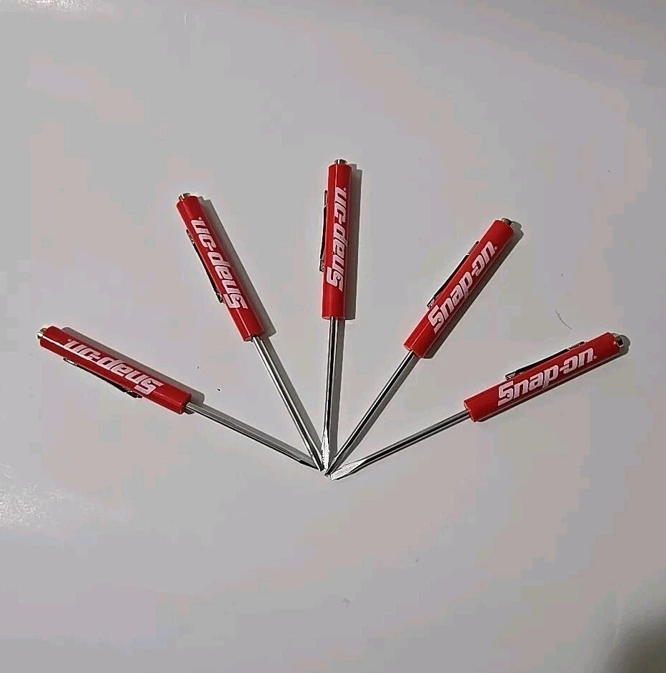 5 Red Snap on tools Pocket screwdrivers per order + Gift Snap On Lanyard Promo !