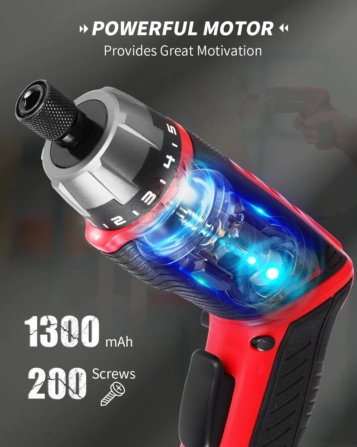 Electric Screwdriver Set Rechargeable 4V Cordless Screwdriver Kit with 44pcs ...