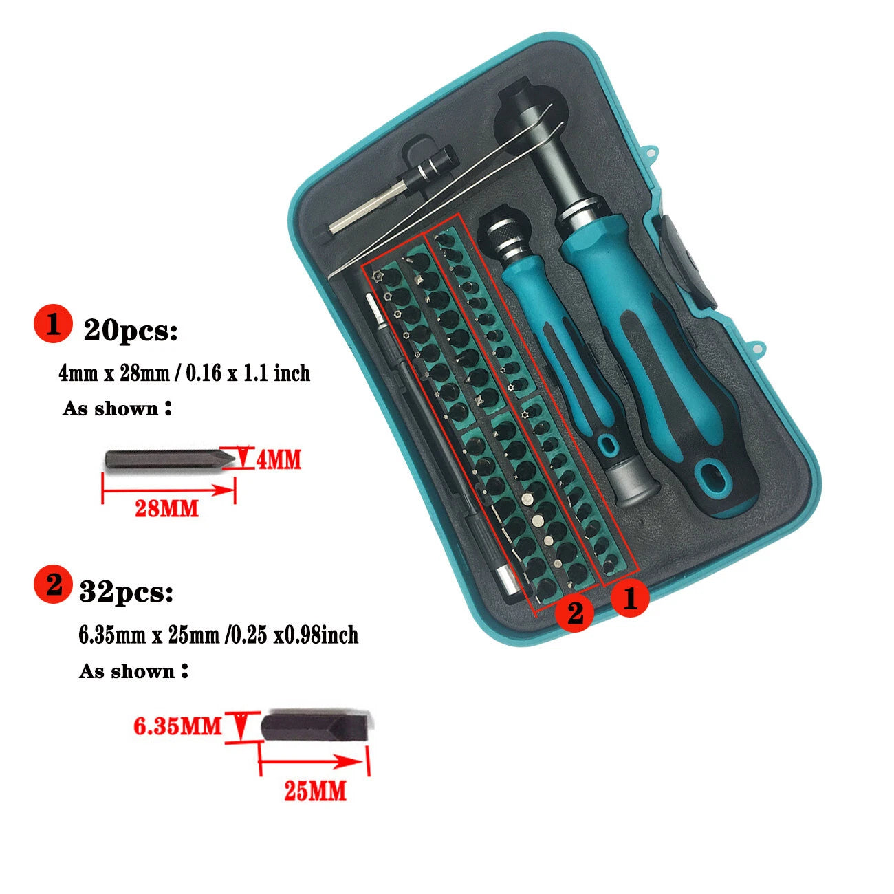 58 in 1 Precision Screwdriver Set Hex Phillips Torx Slotted Bit Ergonomic Handle