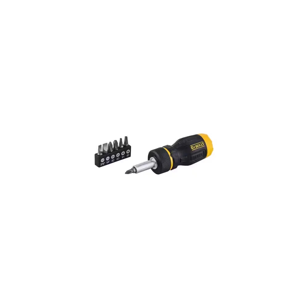 Multi-Bit Ratcheting Stubby Screwdriver Set (7-Piece)
