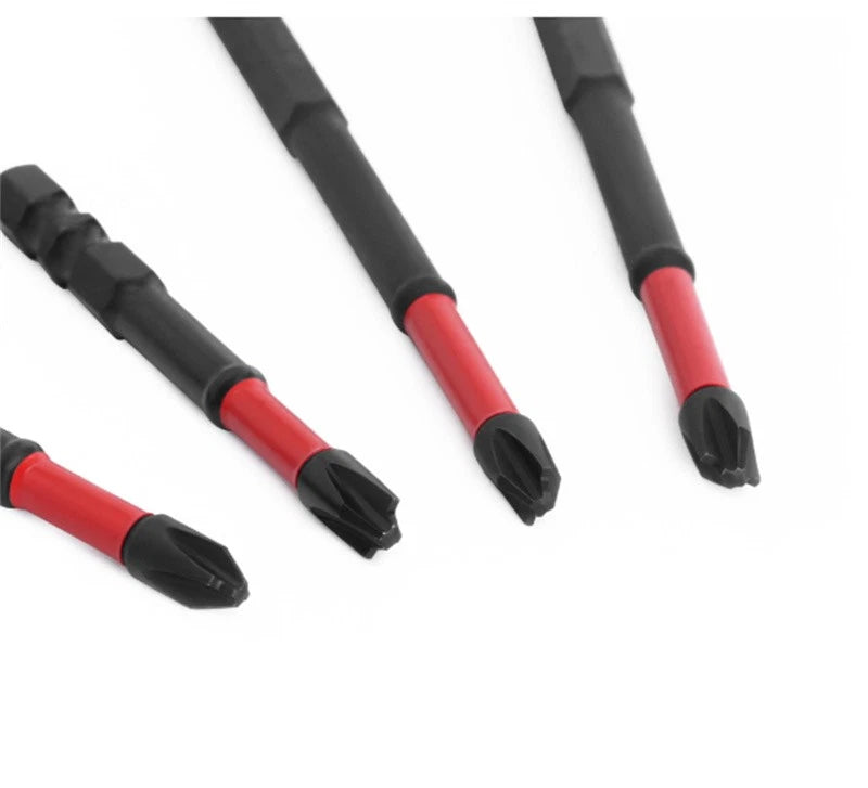5PCS FPH2 Impact Screwdriver Bit Set-S2 Steel 65mm & 110mm Slotted Heads - 2025