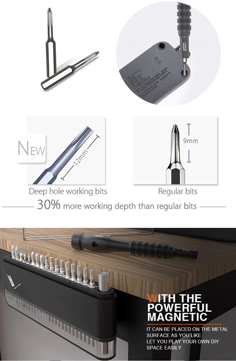 Screwdriver Set 45 in 1 Torx Cross Screw Driver Magnetic Bit Set For Repair Tool