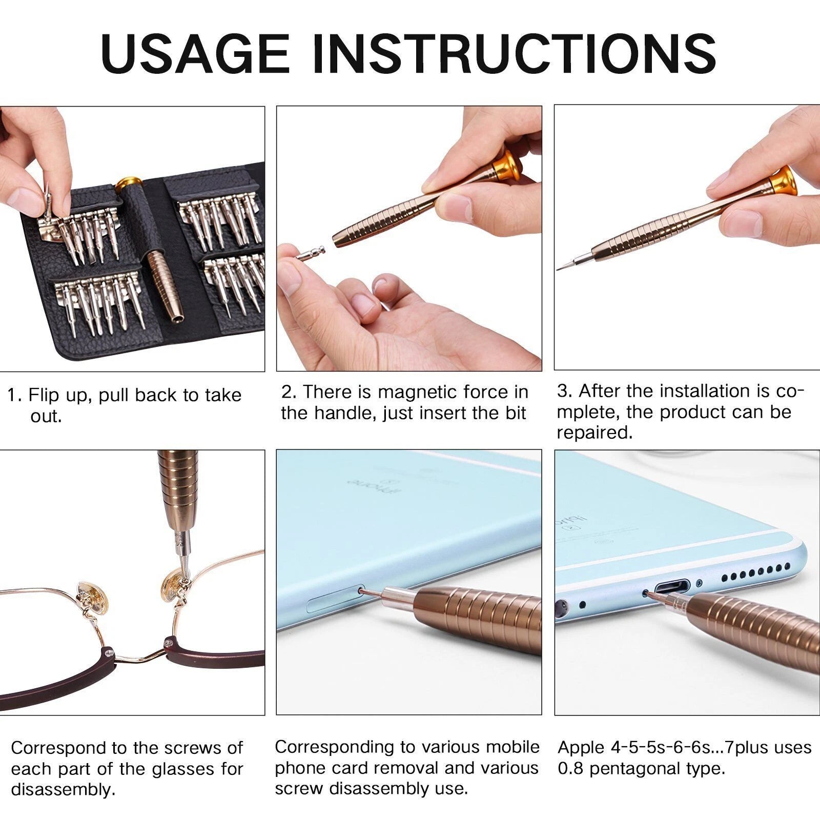 25 in 1 DIY Precision Screwdriver Set Glasses Phone Watch Laptop Repair Tool NEW