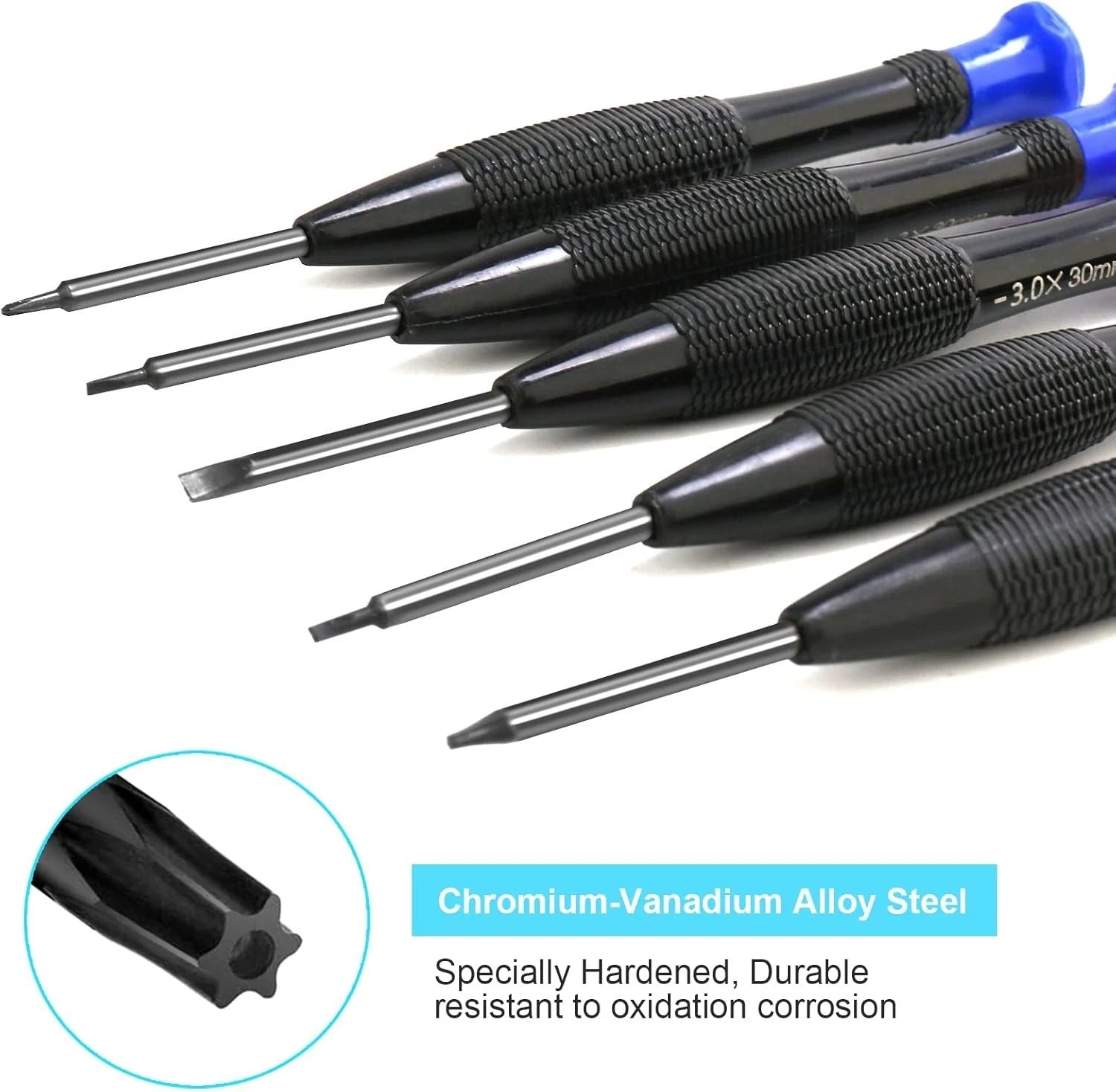 25 PCS Precision Screwdriver Magnetic Torx Flathead Phillips Star ESD Tweezers