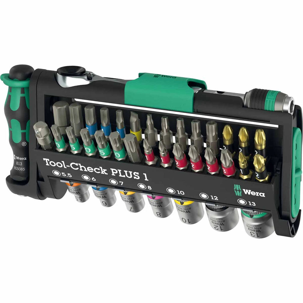 Wera  05049055001 Tool-Check PLUS 1, 39 Piece Socket Ratchet & Bit Set