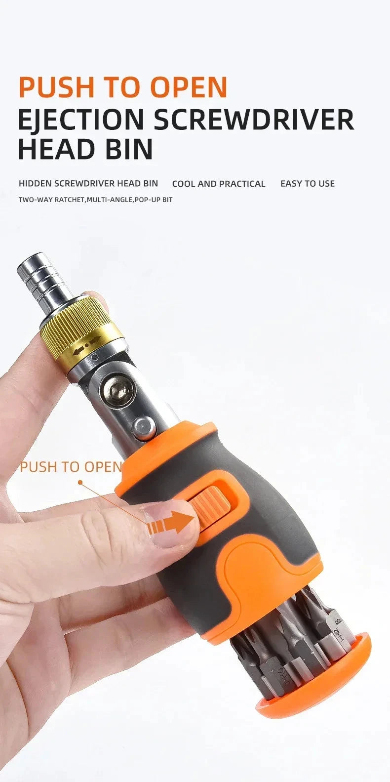 Mini Ratchet Screwdriver Precision Multi Magnetic S2 Bit Household Multi-purpose