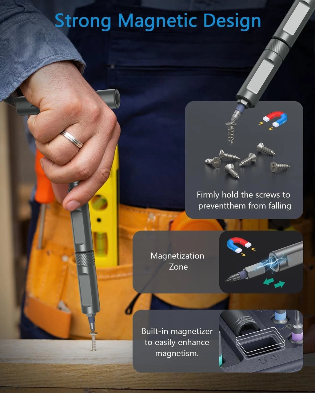 42 in 1 Magnetic Screwdriver Set, Handle Ratchet Screwdriver Set Magnetic with 4