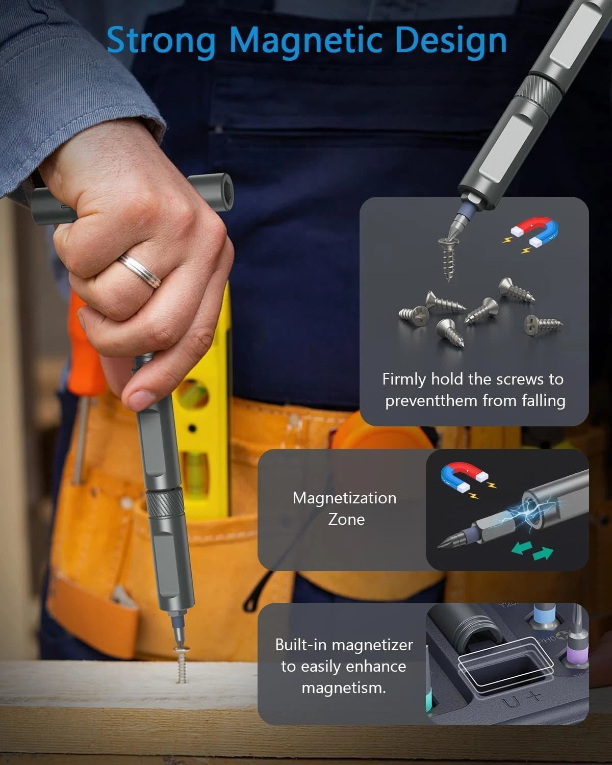 42 in 1 Magnetic Screwdriver Set, Handle Ratchet Screwdriver Set Magnetic with 4