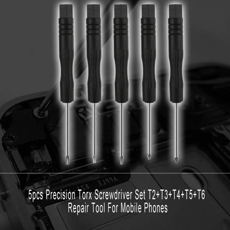 5pcs Precision Torx Screwdriver Set T2+T3+T4+T5+T6 Repair Tool For Mobile Phones