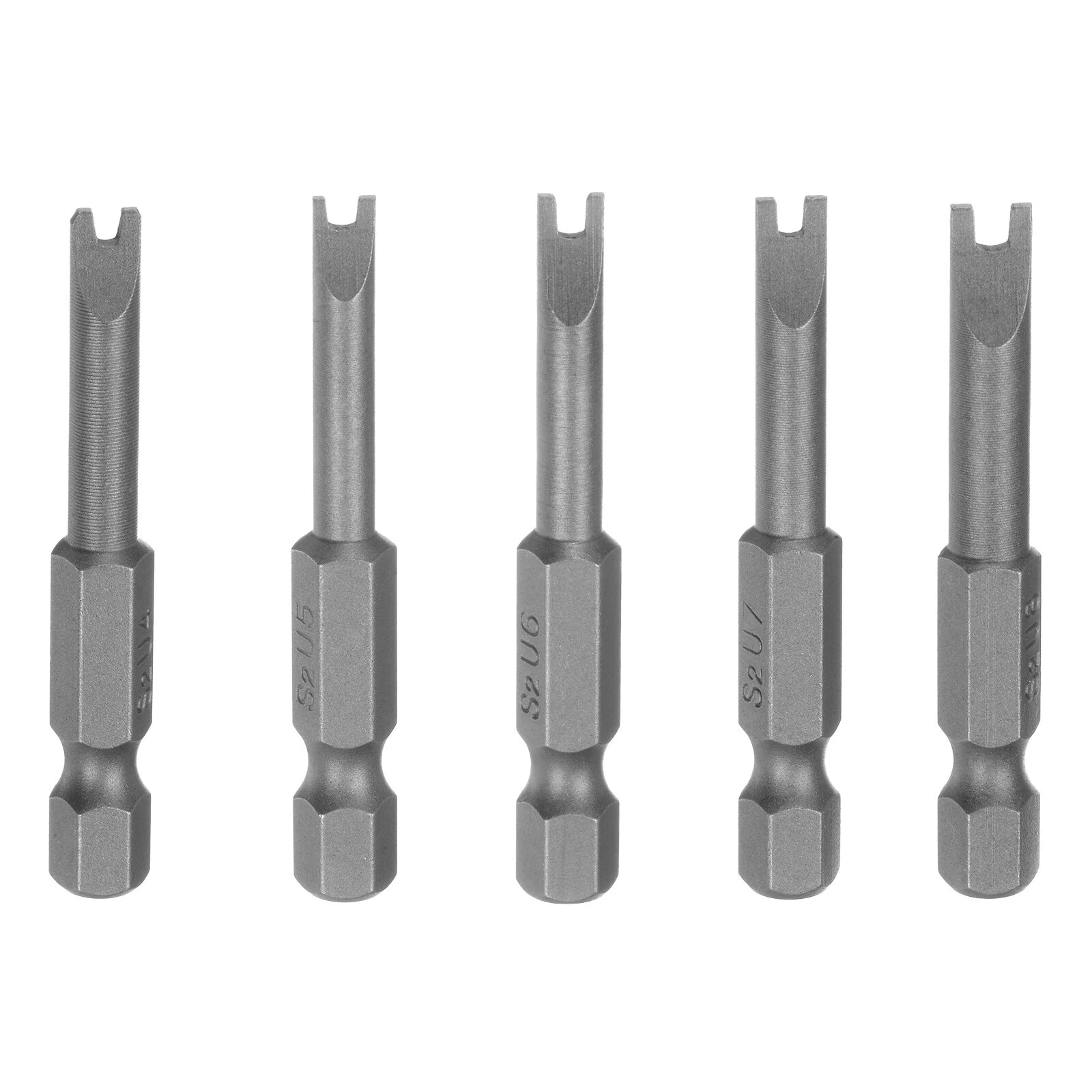 5 Pcs Magnetic U4 U5 U6 U7 U8 Tip U-shaped Spanner Screwdriver Bits Tool