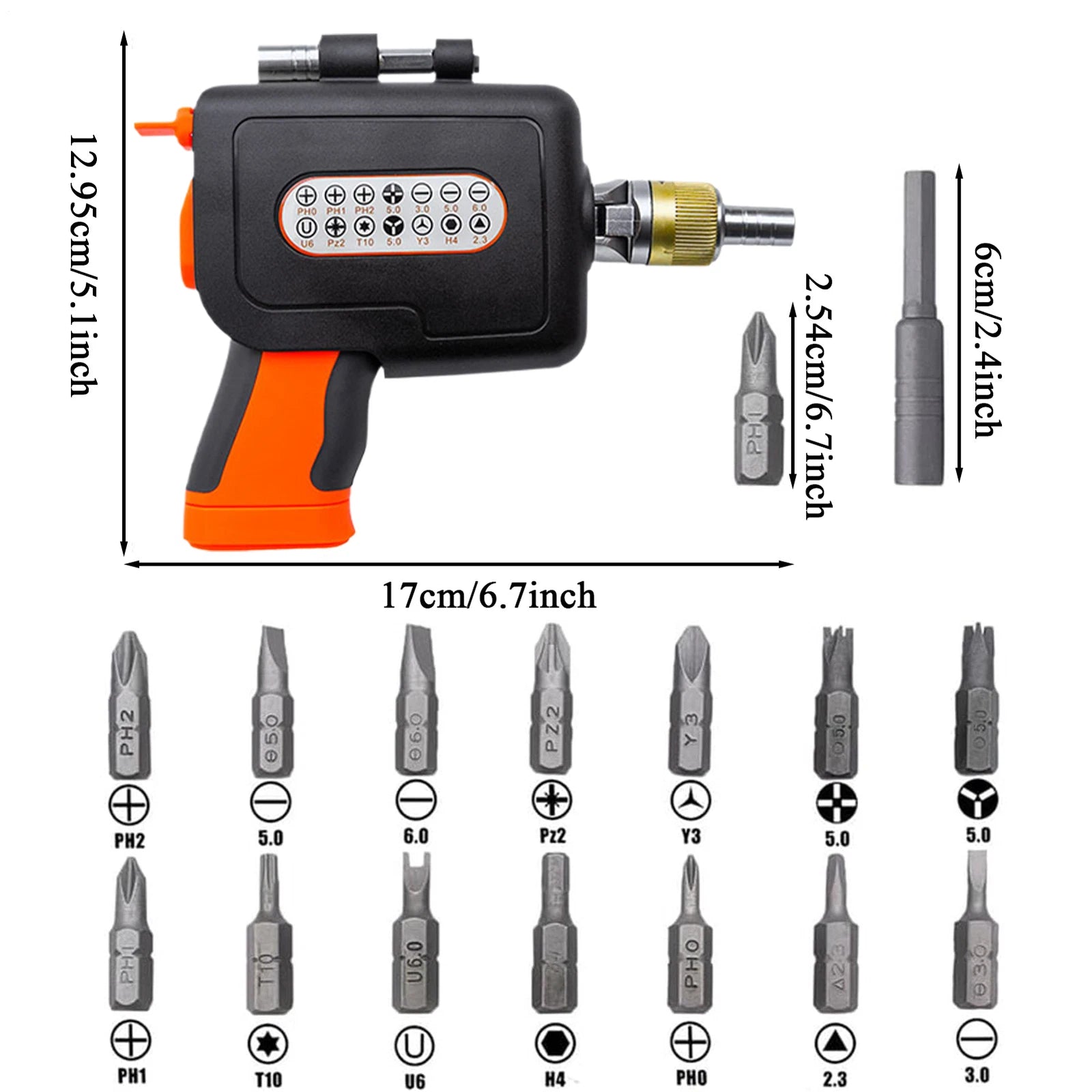 16-in-1 Multi Screwdriver Set 180 Degree Adjustable Angle Screwdriver Repair Kit