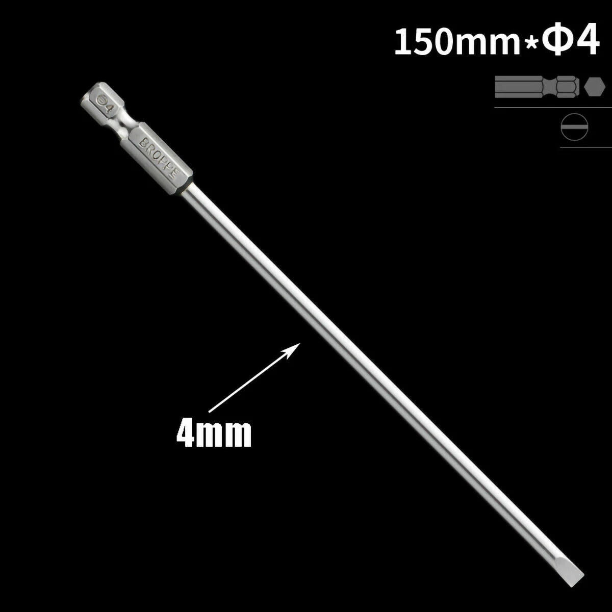 1/4" Shank Flat/Slotted Screwdriver Bits 2 2.5 3 4 5 6 Magnetic Drive Drill Bits