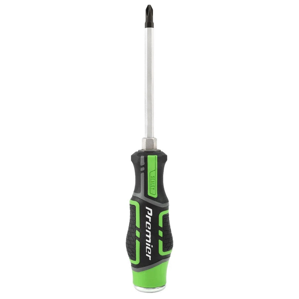 Sealey Hammer-Thru Screwdriver Set Hi-Vis Green 6pc Hex Bolster Use With Wrench