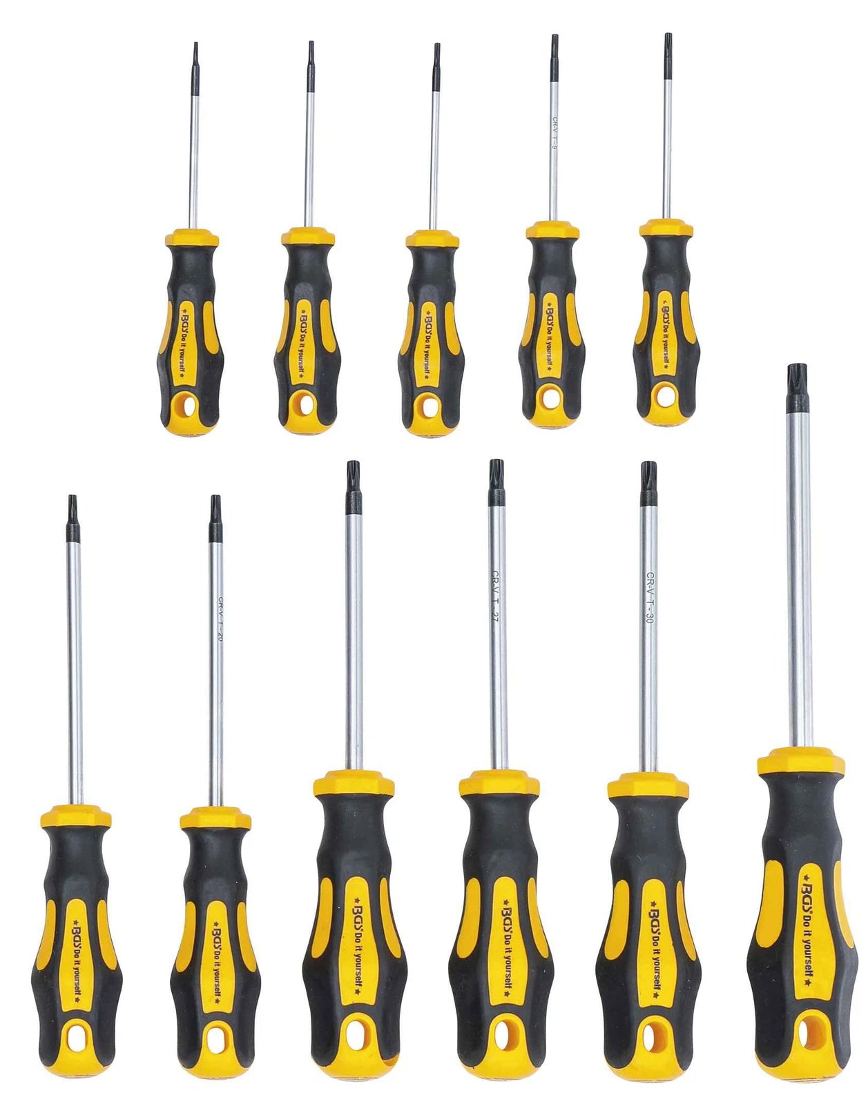 Set 11 Screwdriver Magnetic Torx + Hole Central Resistorx Pro Screw Security