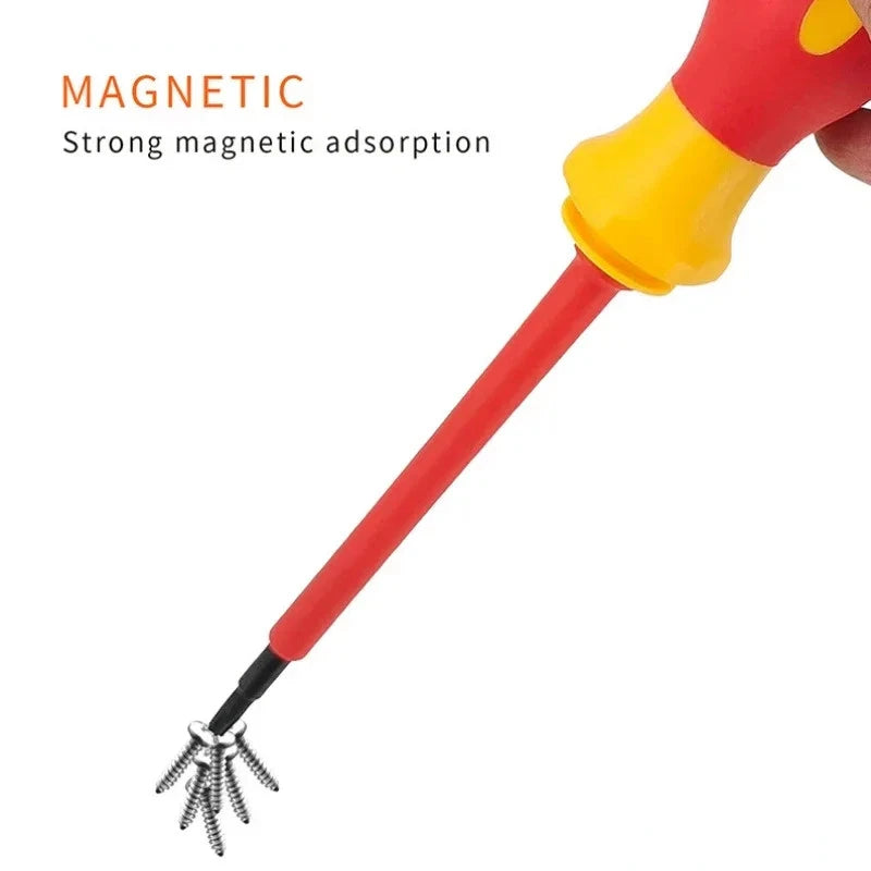10Pcs Interchangeable Blade VDE Insulated ScrewdriverSet with Case Magnetic 500V