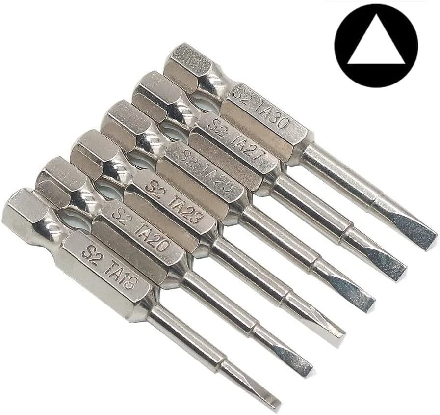 6 Piece Magnetic Triangular Screwdriver Bit Set, S2 Steel One Size