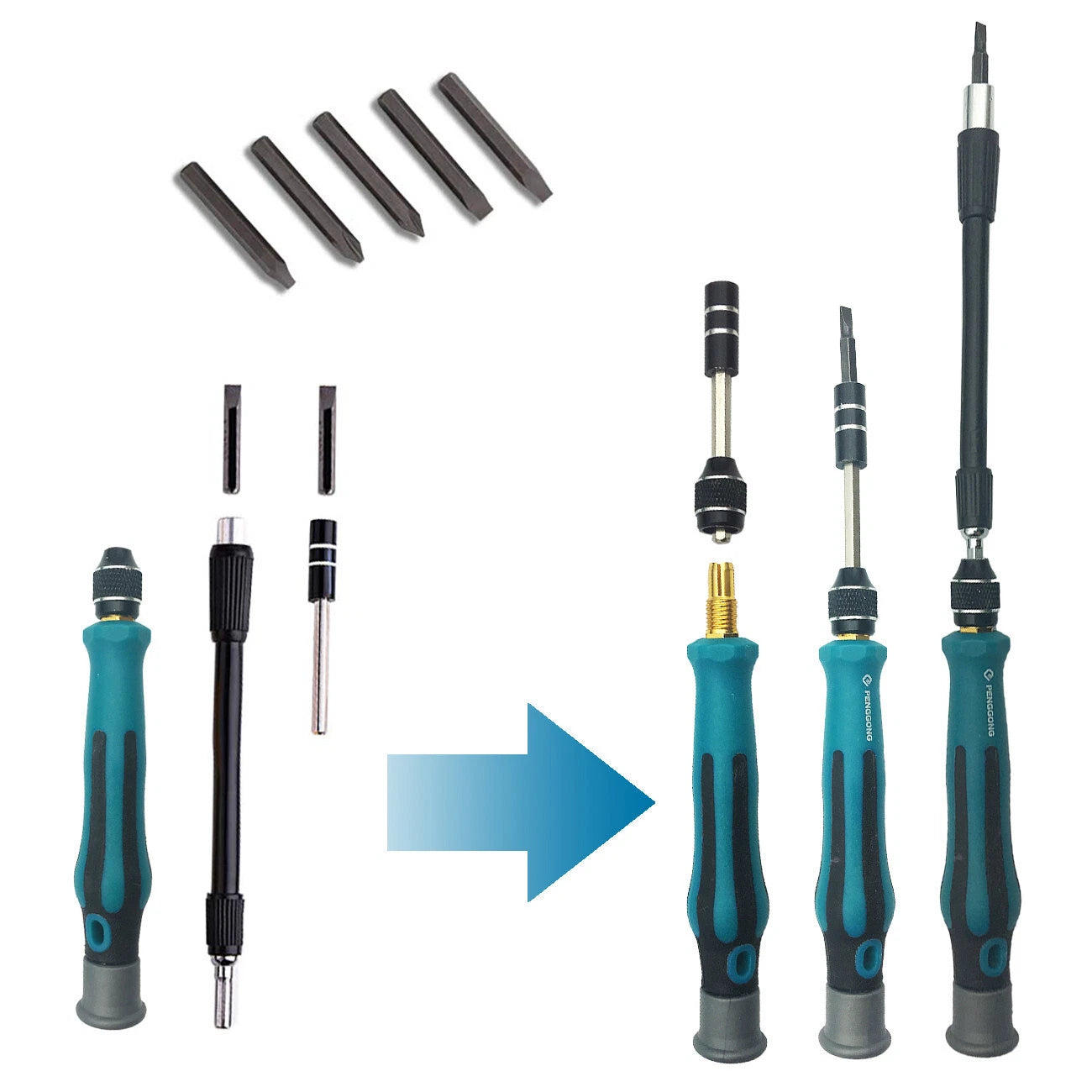 58 in 1 Precision Screwdriver Set Hex Phillips Torx Slotted Bit Ergonomic Handle