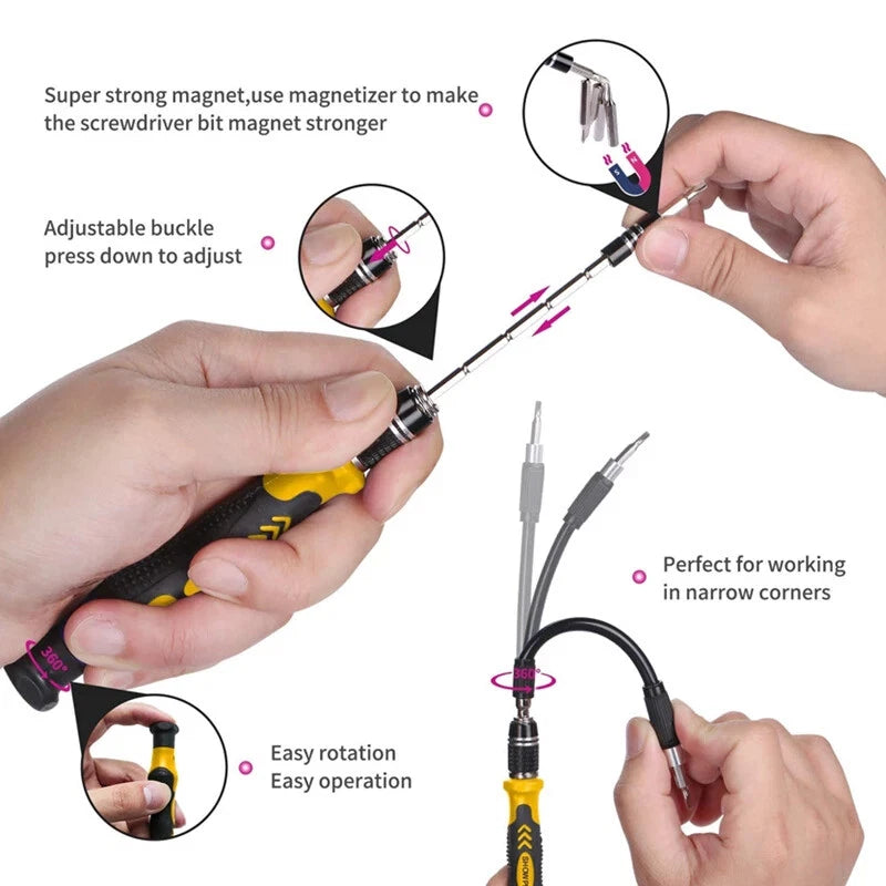 Mini Precision Screwdriver Set Magnetic,135/115 in 1 Electronic Repair Tool Kit