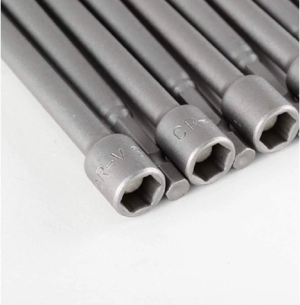 (10-Pcs) 6" Long 9/16" Magnetic Nut Setter 1/4" shank Quick Release, DRIPN6-916