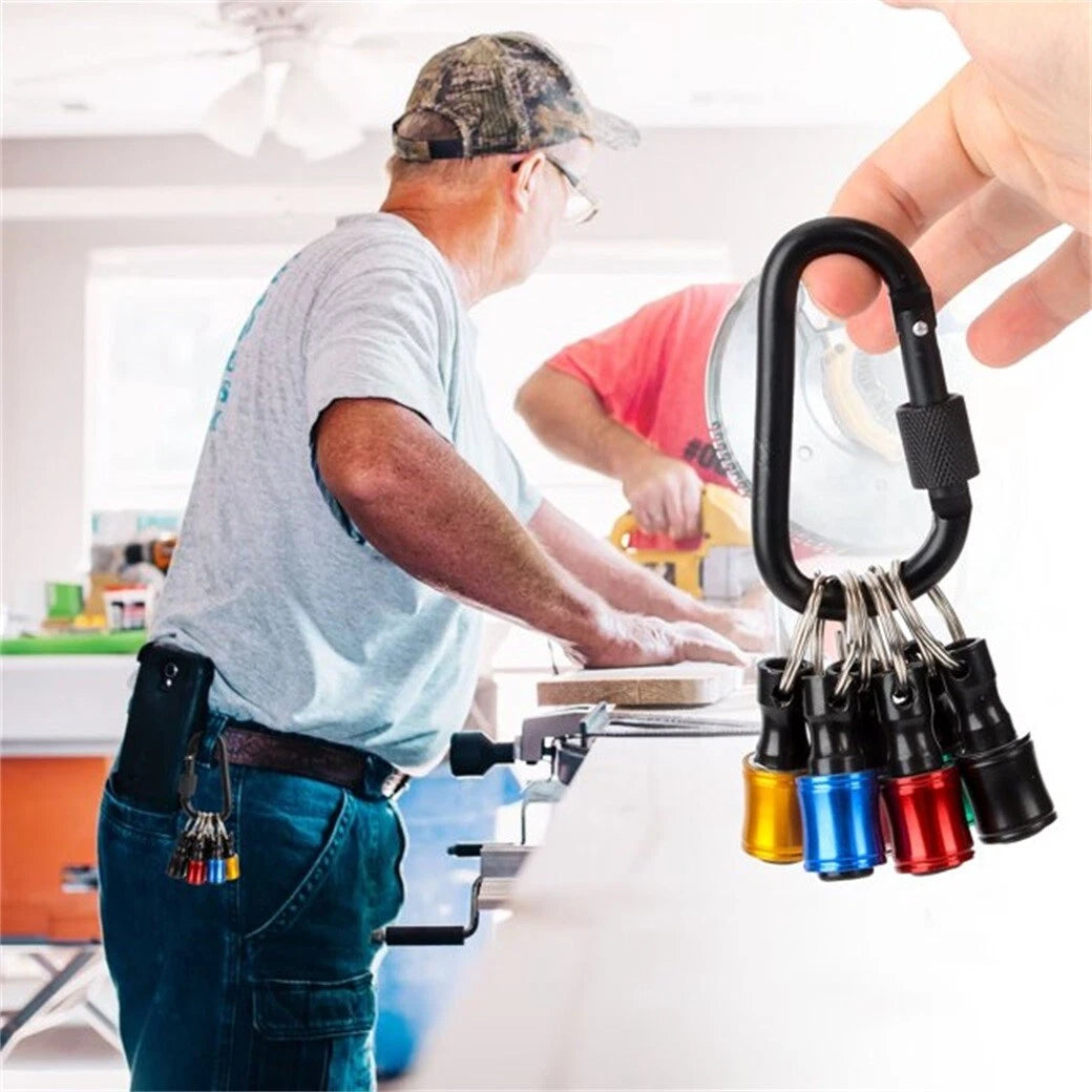 28PCS 1/4" Hex Shank Quick Release Keychain, Screwdriver Drill Bit for Holder