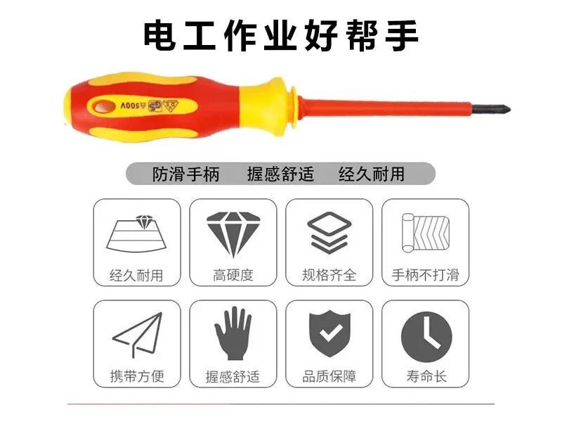 10Pcs Interchangeable Blade VDE Insulated ScrewdriverSet with Case Magnetic 500V
