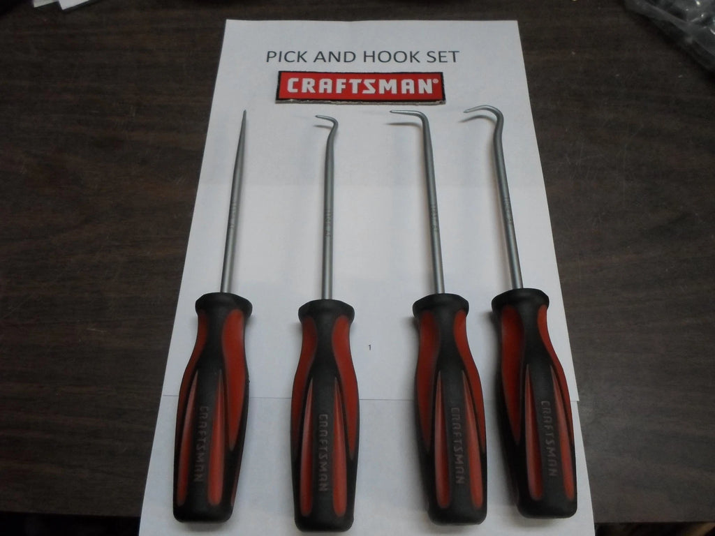 CRAFTSMAN 4 PIECE PICK AND HOOK SET NEVER USED o ring remover