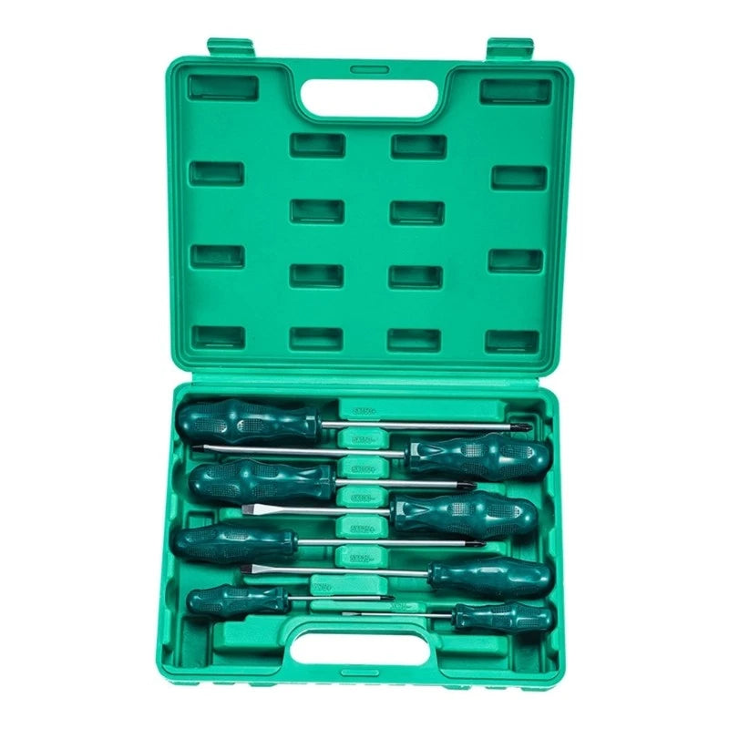 8Pcs Screwdriver Set Heavy Duty Flat Cross Head Screwdriver Hand Repair